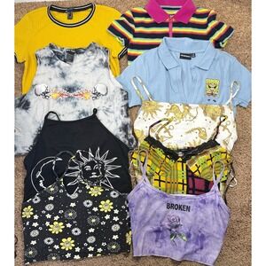 Y2K Women Tops Bundle 9 pcs S/M - Crop Baby Tee Tank Forever 21 Zumiez Hot Topic